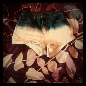 High waisted jean shorts