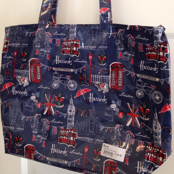 NWT Big vinyl London-print tote RESERVED