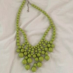 Lime green bubble necklace