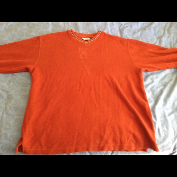 mens redish orange sweater
