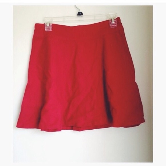 Red skater skirt
