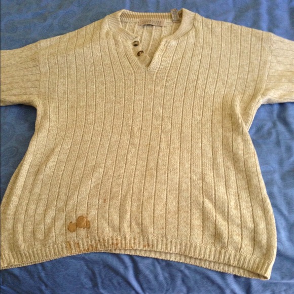 mens desert beige knit sweater