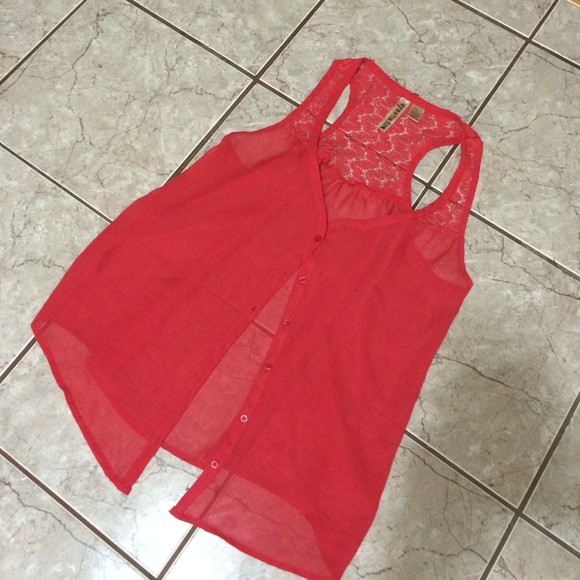 Eye Shadow Sheer Tank Shirt