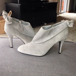 Light Grey Suede Booties