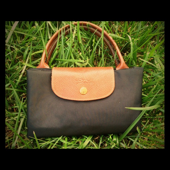 Black Longchamp La Pliage GHW