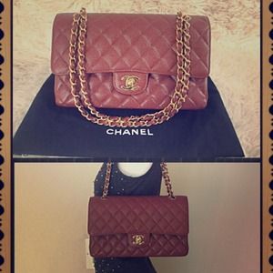 💗SOLD Authentic Chanel double flap caviar medium