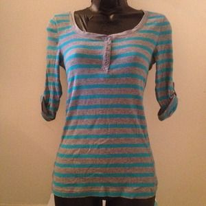 Grey and blue stripped shirt