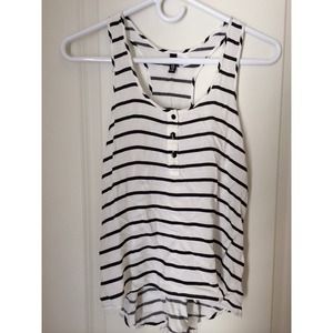 H&M, black & white striped tank H&M, black & white striped tank