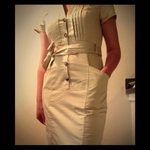 H&m dress size 10, light khaki