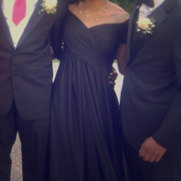 Long black proms dress worn only once!!