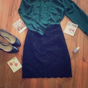 Black Lace Skirt