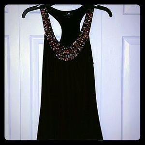 Brown embellished top