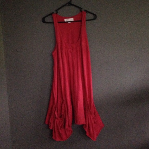Anthropologie red  tunic