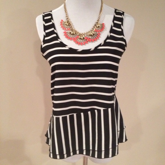 GAP asymmetrical peplum tank top