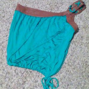 One shoulder halter top