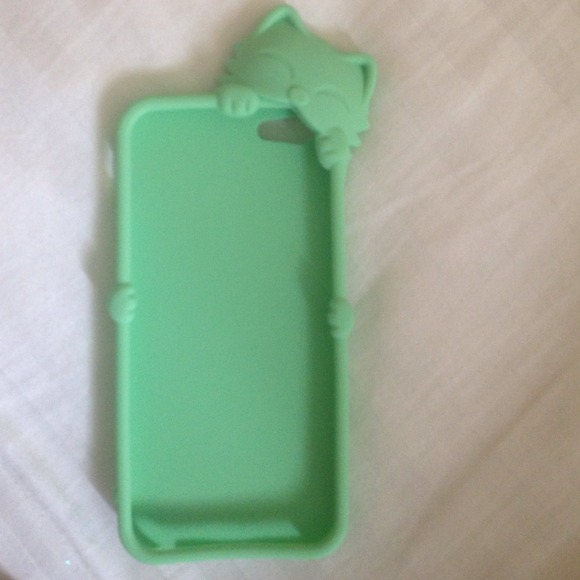 mint green cat iphone 5 case