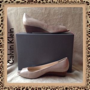 Nude Peep Toe Wedges