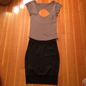 ⭐️FLASH SALE⭐️bebe T-shirt/Skirt Dress Black &Gray
