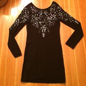 ⭐️️FLASH SALE⭐️ Black Top Shop Sequin Detail Dress