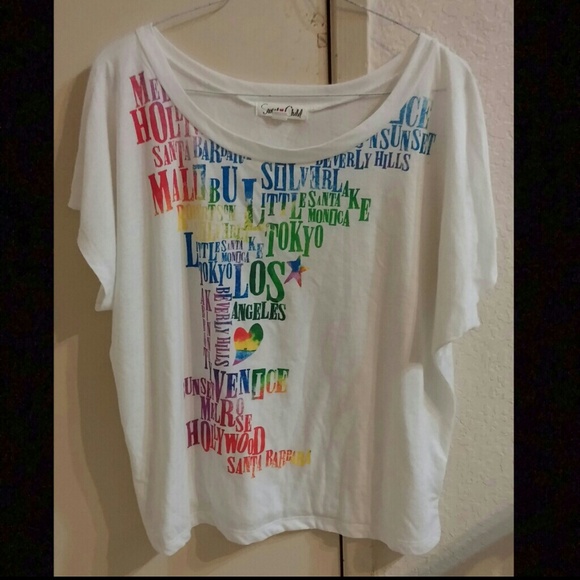 Rainbow Word Print Loose Tee