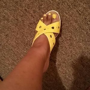 Yellow and gold wedges