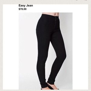 Black American Apparel Easy Jean For @noeelyy 💕