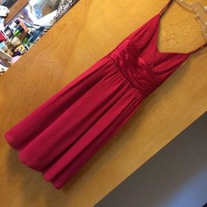 Burgundy chiffon dress