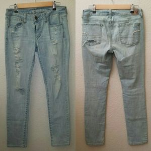 Distressed jeans