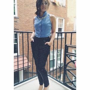 missguided Pants - Black Sequin Trousers missguided Pants - Black Sequin Trousers