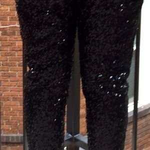 missguided Pants - Black Sequin Trousers missguided Pants - Black Sequin Trousers