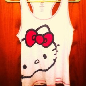 A hello kitty bed time tang top