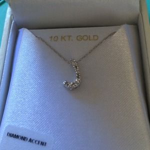 10 KT White Gold Monogram "J" Necklace