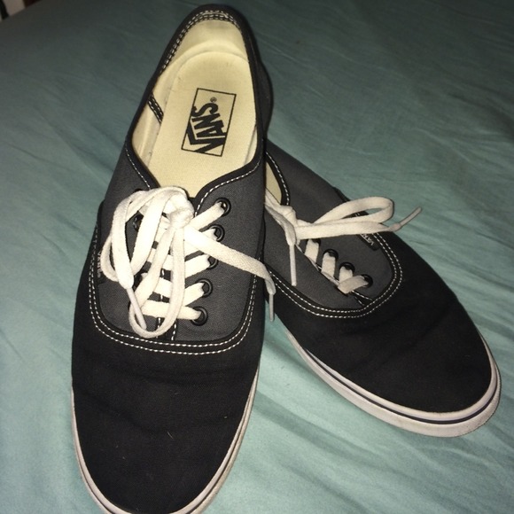 Vans Shoes - Grey and black Vans.