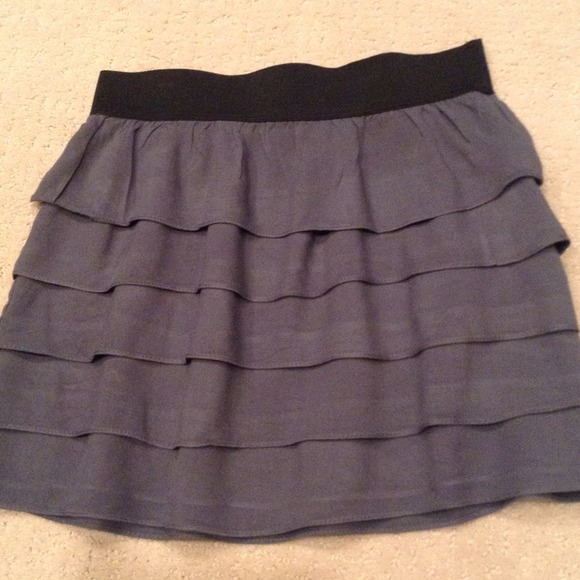 Gray Tiered Skirt
