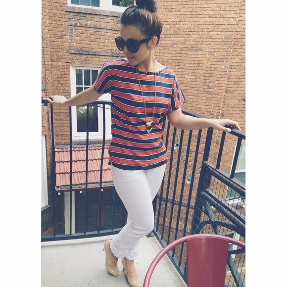 ⚡️REDUCED⚡️J. Crew Striped Boat-Neck Top