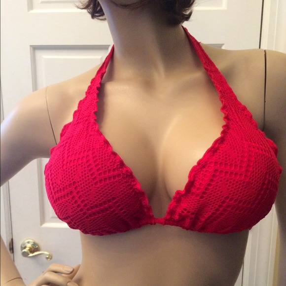 Mossimo Red Bikini Top Large