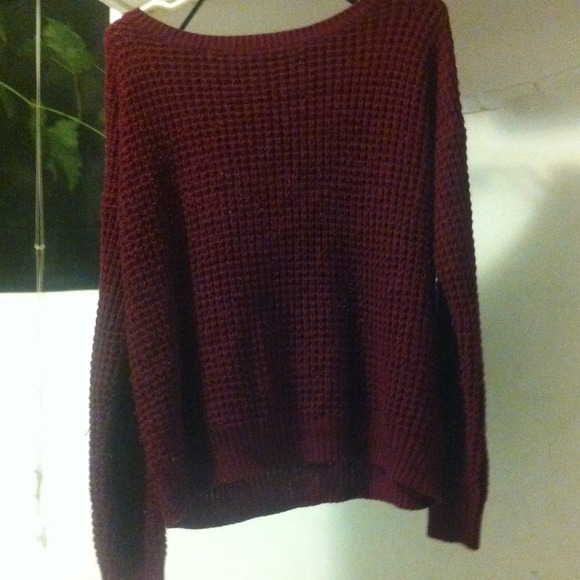 Burgundy oversized sweater