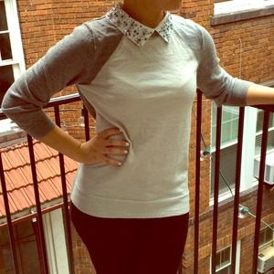 ⚡️REDUCED⚡️J. Crew Baseball Sweater with Collar