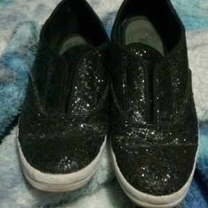 Black sparkly keds
