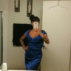 Royal blue pinup style party dress