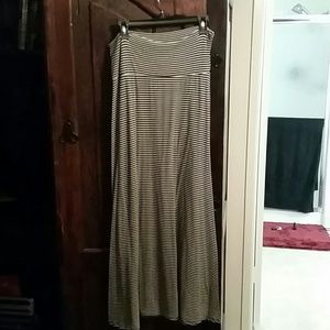 Black and white striped maxi