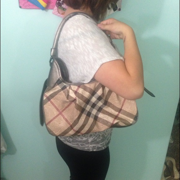 100% Authentic Burberry embossed hobo purse