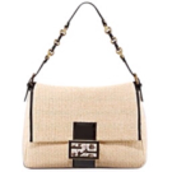 No Longer Available FENDI Big Mama Straw Flap Bag - Picture 4 of 5