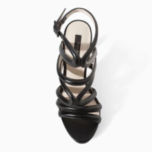 ZARA Strappy Heels w/ Ankle Strap - Picture 2 of 4