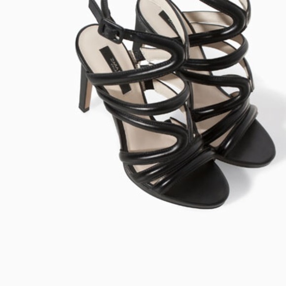 ZARA Strappy Heels w/ Ankle Strap - Picture 3 of 4