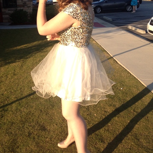 Delia's Gold sequin dress