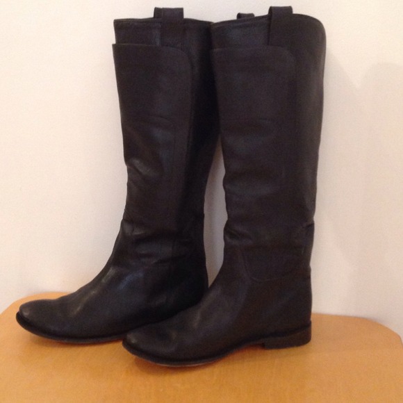 Frye Tall Paige Riding Boots 9.5 Black