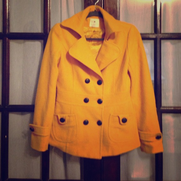 Mustard Yellow Peacoat