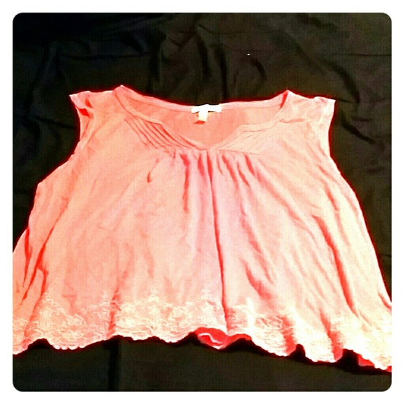 Cute salmon colored babydoll top