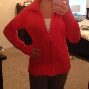 Coral pink zip up